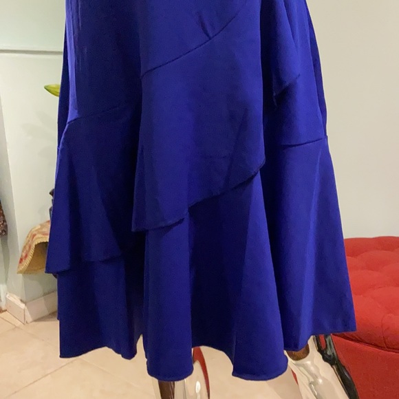 Royal Blue V Neck Spaghetti Strap. - Picture 5 of 6